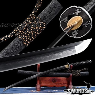 Hand Polished T10 Steel Japanese Samurai Katana Sword Clay Tempered Real Hamon - Image 1 of 4