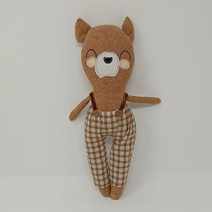 Rarität Petite Posie BÄR karamellbraun handgefertigte Plüschpuppe TASCHEN MIT STRÄSSEN 13 Zoll - Bild 1 von 7