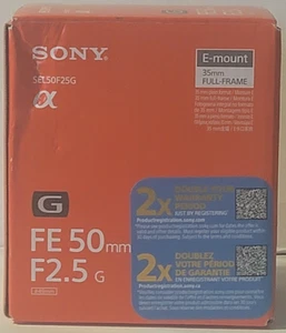 Sony FE 50mm F2.5 G Full Frame Ultra-CompattoG Obiettivo-E-mount-obiettivo intercambiabile - Foto 1 di 10