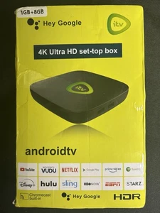 Hey Google 4K Ultra HD Set-top Box Android Tv / itv - Foto 1 di 4