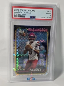 2024 Topps Chrome JAYDEN DANIELS X-Fractor Rookie PSA 9 Commanders RC  - Bild 1 von 2