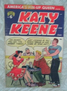 KATY KEENE #6 - 1952, G+, ARCHIE PUB., BILL WOGGON CVR/ART, KEENE PIN-UP BATHG - Bild 1 von 2