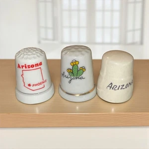 Arizona Collectible Thimbles Vintage Set of 3 - Picture 1 of 5