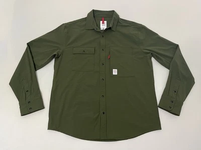 Camisa/chaqueta Topo Designs Breaker verde oliva repelente al agua grande Foto 1 de 4