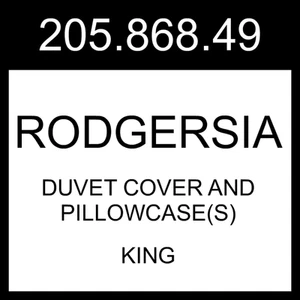 IKEA RODGERSIA Duvet Cover And Pillowcase Blue/white King 205.868.49 - Picture 1 of 1