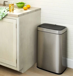 Pattumiera attivata dal movimento argento touchless cucina 11,8 galloni - Foto 1 di 11