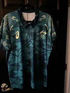 Paris 2024 3XL Team Australien Olympia Poloshirt ASICS Athlete Marke grün - Bild 1 von 8