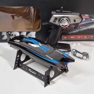 Amewi 26072 Rc Rennkatamaran 7014 Blau 2,4 GHz RTR 25KM/H Rc Boot Speedboat - Bild 1 von 4