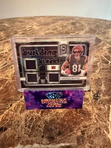 2024 Panini Spectra Building Blocks Jermaine Burton Triple Rookie RC /75 #BB-JBN - Picture 1 of 1