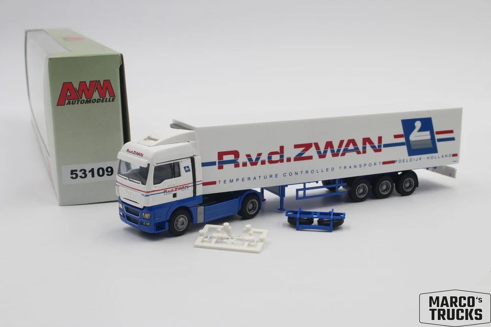 AWM MAN TGX refrigerated semi-trailer truck "R.v.d. Zwan Oeldijk Holland" 53109  - Image 1 of 1