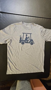 Travis Matthew Graphic T-Shirt Mens L Gray Pima Cotton Golf Cart Beer - Picture 1 of 7