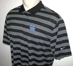 XL NIKE GOLF UK KENTUCKY WILDCATS MEN'S POLO SHIRT Black White Dri-Fit - Picture 1 of 2