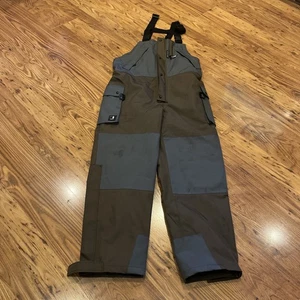 Pantalones de pesca con babero Rivers West “Kokanee” 2755 grandes impermeables - marrón y gris - Imagen 1 de 22