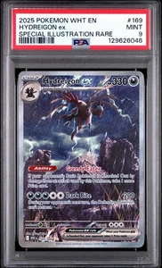 2025 POKEMON WHT EN-WHITE FLARE SPECIAL ILLUSTRATION RARE HYDREIGON EX PSA 9 - Picture 1 of 3