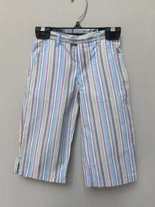 Lands’ End multi-colored striped capri pants. Size 4T - Picture 1 of 4