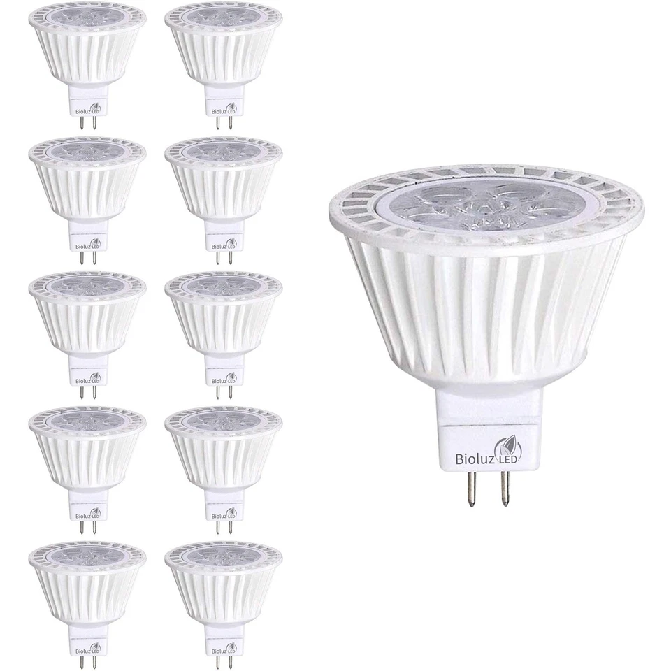 10 Pack MR16 LED Bulb Dimmable 50W Halogen Replacement 3000K 7w 12V AC DC UL ... - Image 1 of 4