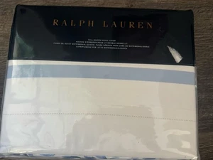 430 $ Ralph Lauren weiß blau weiß Blumenmuster Full/Queen Bettbezug 100 % Baumwolle - Bild 1 von 7