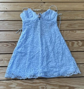 For love and lemons abito lingerie donna pizzo nuovo con etichetta taglia S blu D11 - Foto 1 di 9
