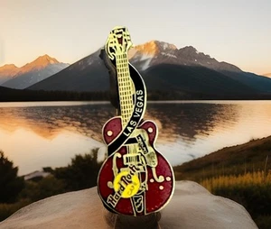 LAS VEGAS 🎸 Hard Rock Cafe GRETSCH Gitarren Pin RED SPARKLE Sammler Selten Rarität - Bild 1 von 3