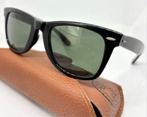 Ray-Ban Wayfarer 5022 Sunglasses Black Vintage Authentic Design By B&L w/ Case - Picture 1 of 11