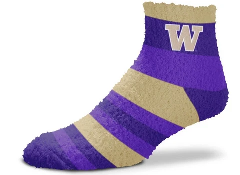 Washington Huskies Rainbow Stripe Soft Fuzzy Socks Cover
