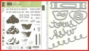 Stampin' Up! SWEET CUPCAKE & CUPCAKE CUTOUTS FRAMELITS Dies - NEW - Picture 1 of 8