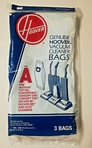 Hoover Type A Vacuum Filter Bags Total of 3 Bags Genuine 4010001A Vintage Sealed - Picture 1 of 3