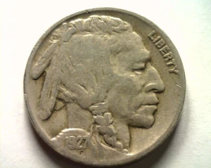 1927 BUFFALO NICKEL FINE F NICE ORIGINAL COIN FROM BOBS COINS FAST 99c SHIPMENT - Picture 1 of 2