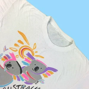 Tourist SINGLE STITCH T Shirt 80s 90s  Australia Mens Tee Koala Souvenir  Perth  - Picture 1 of 5