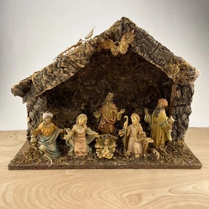 Vintage 5 Piece Nativity Set w/ Music Box - Plays "Silent Night" - Made in Italy - Picture 1 of 11