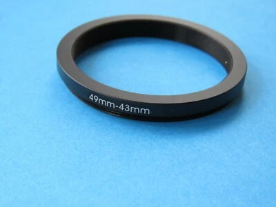 49mm to 43mm Stepping Step Down Ring Camera Lens Filter Adapter Ring 49mm-43mm - Image 1 of 2