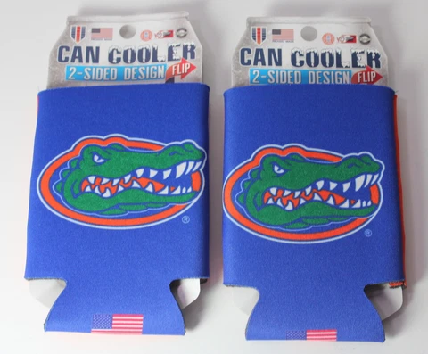 University of Florida Gators NCAA Lot of 2 Classic Can Coolers Coozies NEW Cover