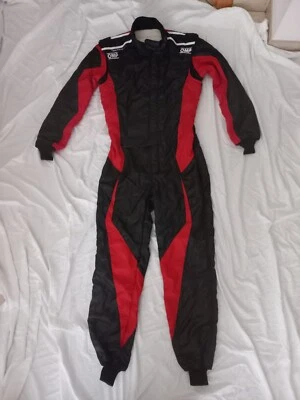 TUTA IGNIFUGA LEGGERA KART TG 50 NERO ROSSO OMP TECNICA AIR SENZA OMOLOGAZIONE - Immagine 1 di 4