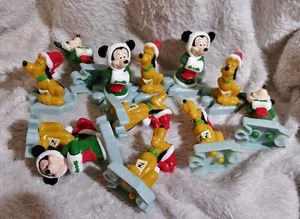 12 Mickeys Once Upon A Christmas Minnie Mouse Pluto Happy Meal Spielzeug Puzzle SET  - Bild 1 von 1