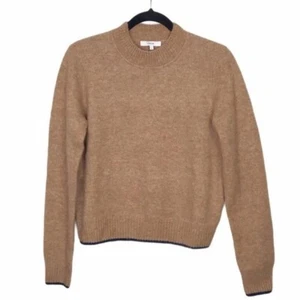 Maglione Vince punta a contrasto misto lana alpaca nuovo con etichetta $295 Medium - Foto 1 di 9