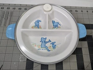 Excello Plato Dividido Niño Azul Calentamiento - Imagen 1 de 9
