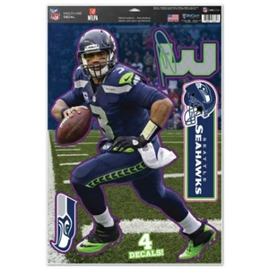 NFL Seattle Seahawks Russell Wilson #3 Multi-Use Decal, 11" x 17" NEW - Picture 1 of 1