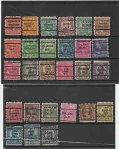 Francobolli US Precancel su 2 cartoline - Foto 1 di 1