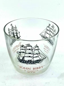 Vintage Haselnuss Atlas Clipper Schiffe John Bibby, Linda, Emperor Glas Eiskübel - Bild 1 von 6