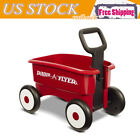 2-in-1 Kids Play Wagon Push Walker Riding Toys Tricycles W/ Adjustable Handle US