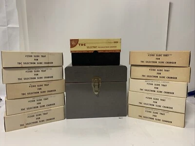 12 Lot Vintage American Optical #2100 Slide Tray For TDC Selectron Slide Changer - Image 1 of 4
