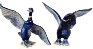 KLIMA E715 Miniature statuette en porcelaine -CANARD CANARDS SAUVAGES BLEUS DUCK - Imagen 1 de 5