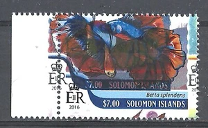 2016 Solomon Error Fishes Siamese Fighting Betta Splendens MNH - Picture 1 of 1