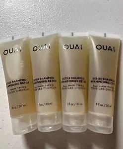 4 OUAI Detox Shampoo For All Hair Types 1 FL Oz/30 mL Each Travel Size New - Picture 1 of 2