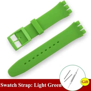 For Swatch Watch Strap Silicone 16mm 17mm 19mm 20mm Colorful Rubber Bracelet - Picture 1 of 23