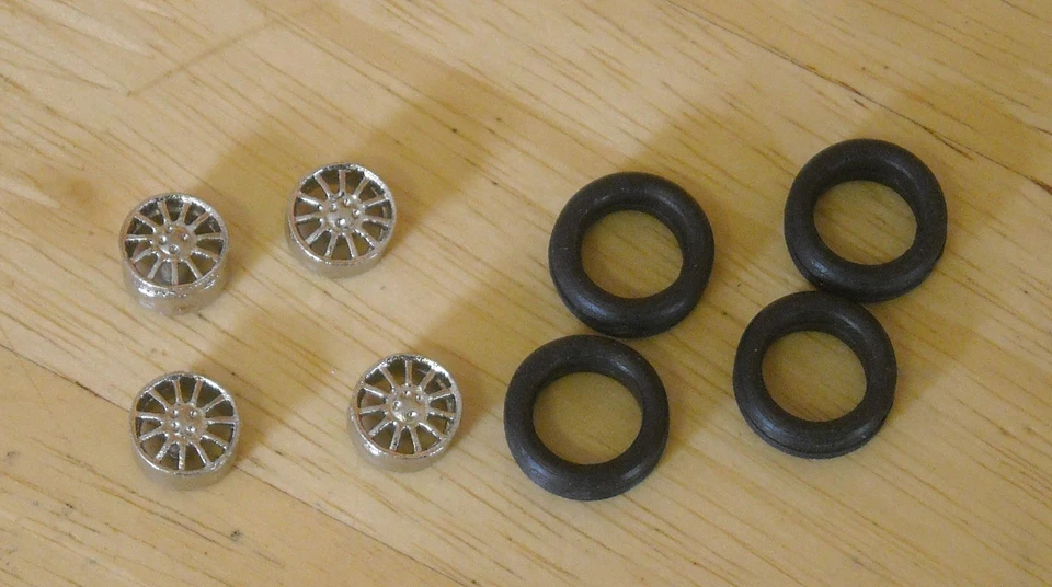 1/43rd scale 11 spoke alloy wheels by K&R Replicas for cars with 16" wheel
