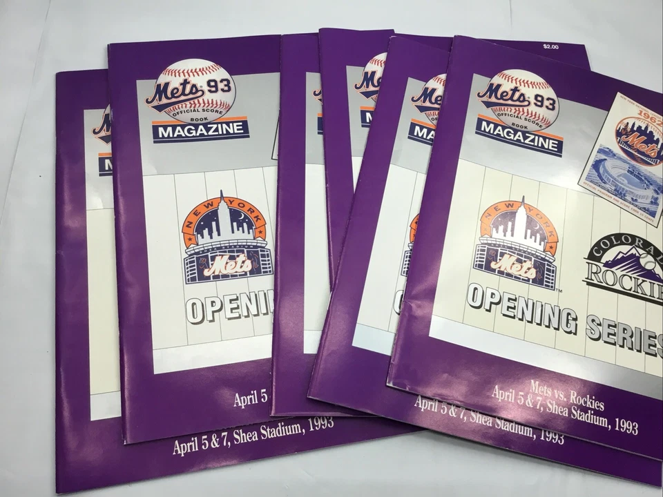 1993 OFFICIAL Program Scorecard Mets V Colorado Rockies 1ST Series Lot  6 - Image 1 of 2
