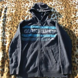 Vintage Quicksilver Surfwear Y2K ZipUp Graphic Hoodie M  - Picture 1 of 2