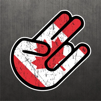 Shocker Canadian Flag Vinyl Decal Bumper Sticker Canada Maple Leaf Macbook Decal — 第 1/3 张图片