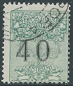 1924 REGNO USATO SEGNATASSE PER VAGLIA 40 CENT - R9-3 - Foto 1 di 1